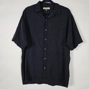 Tommy Bahama 100% Silk Golf King Of Cool Mens Medium Short Sleeve Button Shirt